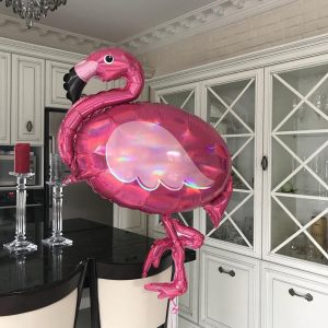 Helium balloon-flamingo